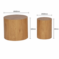 Ensemble de tables basses gigognes modernes et minimalistes 2-en-1 avec plateau en MDF mélaminé, écologiques et peu encombrantes pour salon, vente en gros OEM