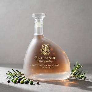 Botella de Vidrio Super-Flint de 700ml con Forma Única, Botella de Lujo Vacía para Licores, Whisky, <span class=keywords><strong>Vodka</strong></span>, Ginebra, Empaque Personalizado, Venta al Por Mayor, Fábrica OEM - Product Image 3