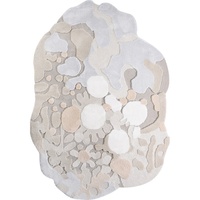 Tapis fait main à motifs abstraits irréguliers, tufté à la main, beige, pour chambre d'enfant, couloir, salon, décoration de sol de vestiaire