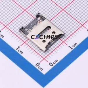 NANO-SIM-0503-P SIM Card Connector SMD Connector Flip Cover Type Nano SIM Card Card Holder 1.35mm - Product Image 1