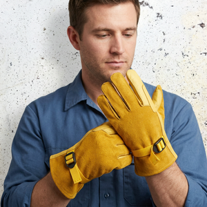 Guantes de Seguridad KEVEN IMPEX KI-831 de Alta Calidad, de Cuero, Transpirables, Sin Forro, con Detección de Agujas, Amarillos, para Viajes y Actividades al Aire Libre - Product Image 1