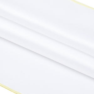 الأكثر مبيعًا مناديل تشبه الحرير جيب هانكيز بيضاء بحدود صفراء لحفلات الزفاف كاجوال بلون واحد جيب مربع للرجال - Product Image 6