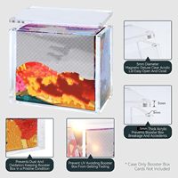 Boîte de présentation en acrylique transparente de qualité supérieure pour collection Super Prismatic avec aimant puissant, boîte UPC