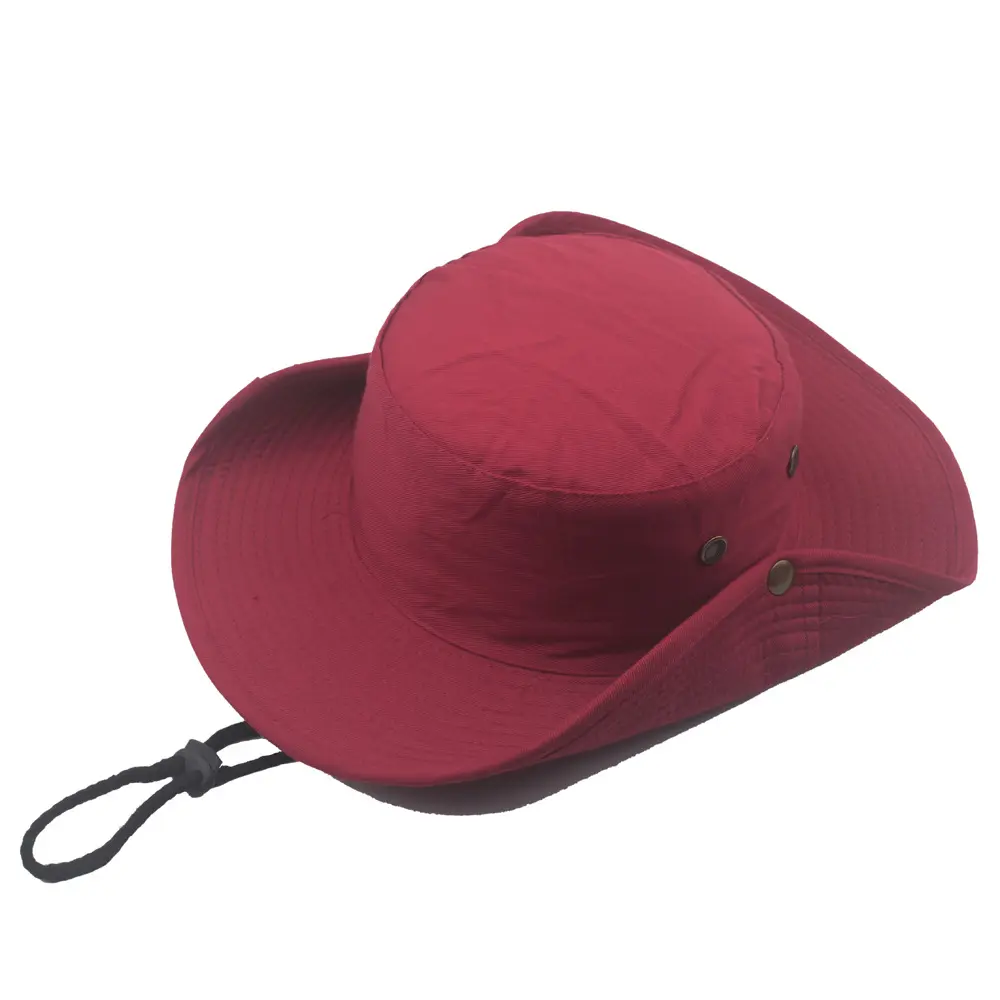 Topi bucket musim panas tabir surya warna polos, topi memancing dan mendaki gunung tepi lebar lipat, topi matahari luar ruangan tahan matahari