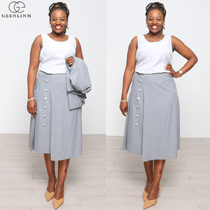 Traje de Oficina Personalizado OEM de Fábrica, Traje de Negocios de Talla Grande, Atuendo Formal Personalizado, Ropa de Trabajo para Mujer, Top, Falda, Camisa - Product Image 2