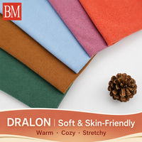 Tissu thermique Dralon brossé double face, chaud et doux pour l'hiver, idéal pour les sous-vêtements longs (couches de base)