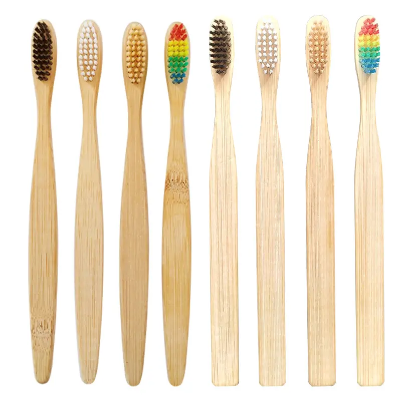 1/2PCS Bambu Escova De Dentes Saúde Soft Fibre Madeira Escovas De Dente para Crianças Adultos Escova De Dente Eco produtos