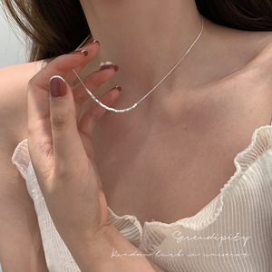 Geometric Block Patchwork Necklace For Women Zinc Alloy Clavicle Chain Party Minimalist Design Simple Neck Chain - Product Image 4
