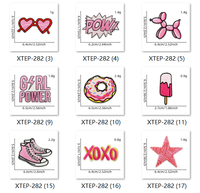 Prix usine Girl Power Lips coeur broderie patchs jolie fleur étoile brodé fer sur Patch pour vêtements chapeaux sacs