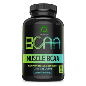BCAA筋肉Bcaa、最大筋肉回復2:1:1カプセル、分岐鎖アミノ酸サプリメントエネルギーカプセル