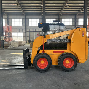 Pemuat Skid Steer Mini baru 950kg roda kecil melewati muatan dengan lampiran ember - Product Image 4