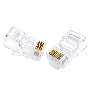 UTP Cat5 Cat6 <span class=keywords><strong>Ethernet</strong></span> RJ45 8P8C Câble LAN Réseau Prise RJ45 - Product Image 1