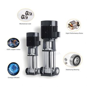 Stainless Steel Vertical Inline Multistage Centrifugal <b>Pump</b> High Booster for Domestic Commercial Use 380V/220V 1 Year Warranty - Product Image 2