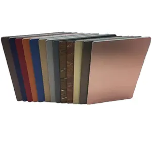 Pelapis dinding eksterior alucotbon tahan air 4mm pvdf berbagai warna panel komposit aluminium