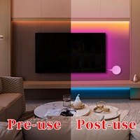 Mètres 16.4FT USB 5V SMD 5050 haute luminosité avec 24 touches Smart Remote RGB LED bande de rétroéclairage pour la décoration de rétroéclairage TV