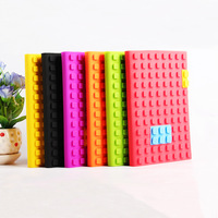 Cahier de ligne horizontale d'écriture en Silicone de décompression avec décor Cubes cadeau de bloc de construction d'anniversaire idéal pour les enfants