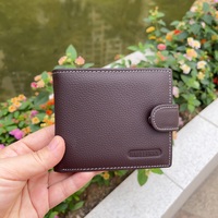 Dompet kulit sapi asli pria, Beallerry Vintage pendek dengan saku koin murah