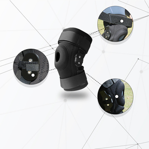 Genouillère réglable à charnière noire pour hommes et femmes, meilleur Support de genou, genouillère de sport - Product Image 6