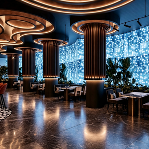Diseño de Interiores de Bar y Restaurante de Lujo Estilo Art Deco |   Solución Llave en Mano para Mobiliario de Restaurantes y Salones, con Acabados en Mármol, Madera y Latón - Product Image 3