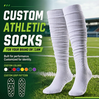 Chaussettes de rugby tricotées antibactériennes standard avec revers, logo d'équipe personnalisé, lot en gros pour les écoles, les clubs d'entraînement et les jours de match