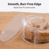 Boîte d'emballage alimentaire ronde écologique personnalisée, boîte de rangement transparente en plastique pour gâteaux et desserts avec couvercle, qualité alimentaire, JNH
