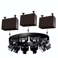 Treuil DMX512 avec matrice cinétique 12X60W RGBW faisceau de Rotation infini 24X0.5W RGB lumière de barre Laser complète pour boîte de nuit IP65 évalué