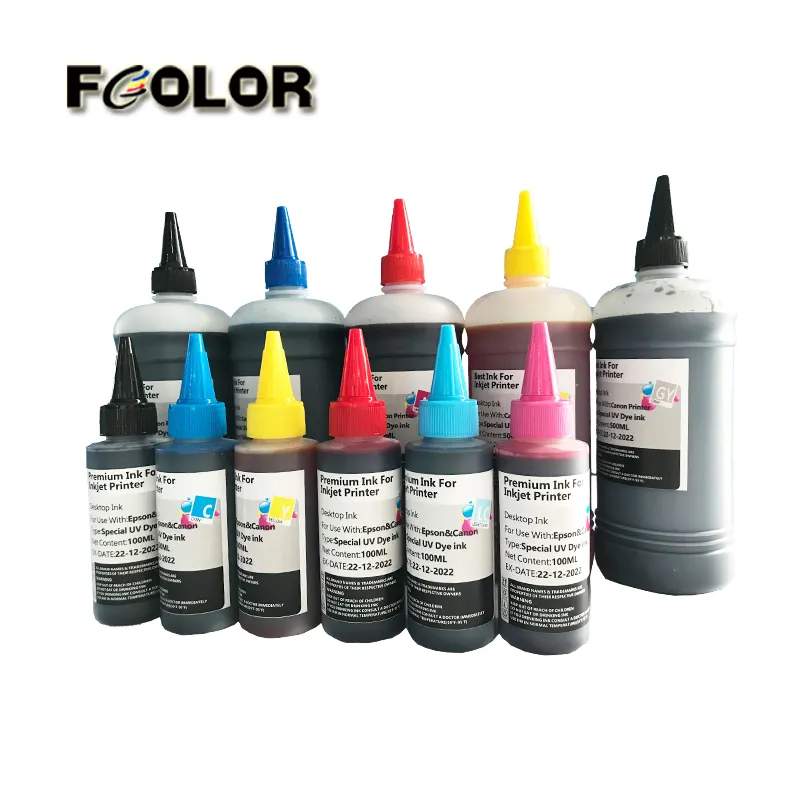 FCOLOR Brillant Fluency universale ricarica compatibile all'inchiostro colorante sfuso per stampante Canon Epson HP fratello 100ML inchiostro colorante