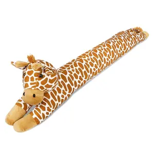 customized decorative cute vivid fabric animal door stop fabric long stuffed animal door stopper plush