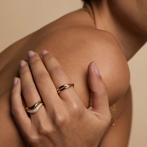 Anillo <span class=keywords><strong>de</strong></span> Oro <span class=keywords><strong>de</strong></span> 14K con Diseño Cruzado <span class=keywords><strong>de</strong></span> Ilusión, Últimos Modelos <span class=keywords><strong>de</strong></span> Anillos, Joyería Personalizada Elegante, Anillos Únicos <span class=keywords><strong>de</strong></span> Moda, Anillo <span class=keywords><strong>de</strong></span> Plata <span class=keywords><strong>de</strong></span> Ley 925 - Product Image 4