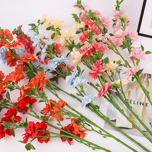 Ramo de Rosas Artificiales de Seda, Alta Simulación, Decoración para Bodas, Rojo, Rosa, Melocotón, Azul, Naranja, Multicolor, Decoración para el Hogar - Product Image 2