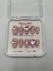 Scatola di imballaggio speciale sconto prezzo Bling strass fatto a mano unghie finte diamanti decorazione unghie finte stampa di lusso sulle unghie