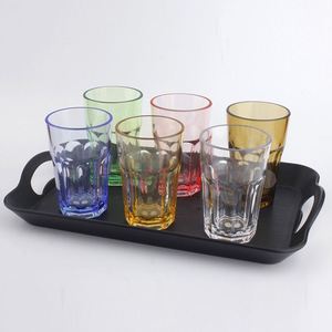 Gobelets, tasses et verres en acrylique PC incassable de 265/330/405/540/630 ml avec logo personnalisé pour thé, lait, jus, eau, vin, bière - Product Image 1