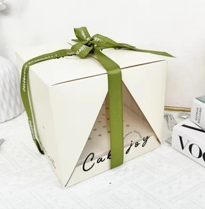 Tùy Chỉnh Bánh Hộp Với Cửa Sổ Rõ Ràng Matte Cán Món Quà Cấp Thực Phẩm Chất Liệu In Bao Bì Cho Bánh Takeaway - Product Image 1