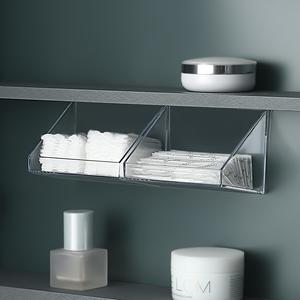 <b>Wall</b> <b>Mounted</b> Mirror <b>Cabinet</b> Storage Box With Slanted Panels Space Saving Organizational Storage For Bathroom - Product Image 1