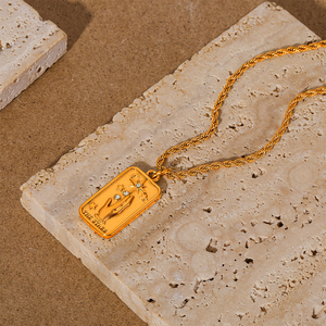 <span class=keywords><strong>Tarot</strong></span> Driedimensionale Reliëf Cz Achthoekige Hanger Niche Design Bloem Zonnegod Ketting Sieraden - Product Image 6