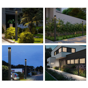 Lampadaire de jardin solaire LED moderne pour extérieur, 2700K blanc chaud, IP66, corps en fer, AC 220V, contrôle par détecteur de mouvement, 144 faisceaux - Product Image 6