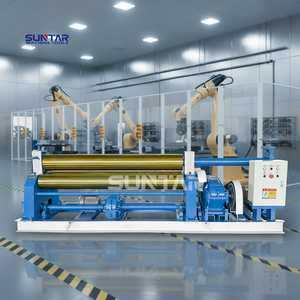 Machine à rouler les tôles à 3 rouleaux W11, épaisseur 10 mm, longueur 2500 mm, en acier inoxydable mécanique, pour plier les tôles - Product Image 1