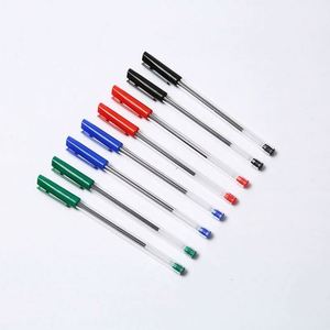 Wholesale Black Blue Red Green <b>Refill</b> Cheap Ball Point Pens Permanent <b>Ink</b> 0.5mm Tip Multi-Function Novelty Custom Logo - Product Image 1