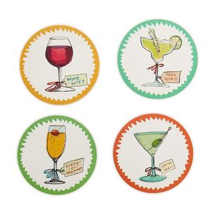 Wholesale Printable Design Disposable Pulp <b>Paper</b> Board Coaster Coffee Drink Bar Cup Absorbent - Product Image 1