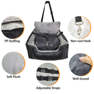 Asiento de coche suave para perros pequeños, cama de viaje para el hogar, totalmente desmontable y lavable, elevador para gatos con bolsillo de almacenamiento - Product Image 6