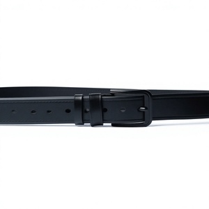 Ceinture en cuir de vachette pour homme ELYSIAN INDUSTRIES avec boucle carrée en alliage, logo personnalisé, style formel, haute qualité, largeur 3,4 cm - Product Image 5
