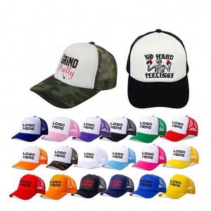 Fast Delivery <b>Camo</b> Foam Trucker <b>Hats</b> Promotional Sports Events Gifts Fashionable Style Curved Printed Letter Sublimated Fabric - Product Image 1