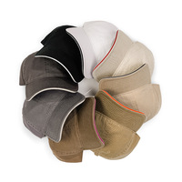 Casquette de camionneur unisexe noir 6 panneaux à bord incurvé Sandwich Casquette de baseball concepteur personnalisé logo brodé en gros