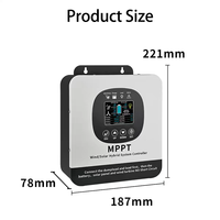 Contrôleur de charge hybride éolien-solaire MYAMi MPPT 20A 35A Max 130V PV Entrée 12V 24V 48V Automatique Affichage LCD RS485 pour usage domestique