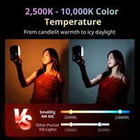   Lumière vidéo LED RGBWW 5359 RM 40C, éclairage portable mini 40W avec température de couleur réglable pour la photographie