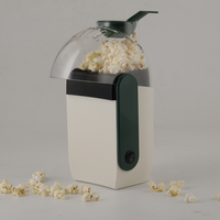 Machine à Popcorn Portable Faible en Gras Facile à Utiliser avec Couvercle Transparent pour Magasin de Proximité