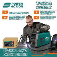Soudeuse à inverter TIG/MMA200 ACDC, 160-250V, large plage de tension, IGBT AC DC, machine à souder double fonction TIG MMA pour le soudage de l'aluminium