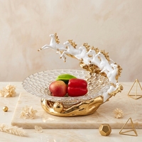 Luxe Bureau Festival Paard Fruit Bord Sculptuur Huis Interieur Accessoires Woondecoratie