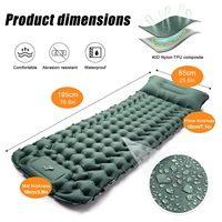 Tapis de voyage gonflable pliable imperméable pour l'extérieur, tapis autogonflant, tapis de couchage, tapis de camping