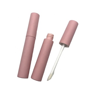 Tube de mascara en plastique de 5 ml et 10 ml avec applicateur pour cils, contenant de mascara rose avec bouchon - Product Image 1